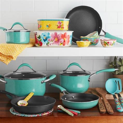 The Pioneer Woman Frontier Speckle 24pc Non Stick Cookware Set