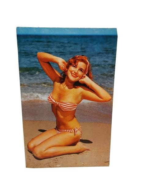 Vintage Postcard Bikini Girl Beach Combers Delight Redhead Beach Girl Florida Ebay