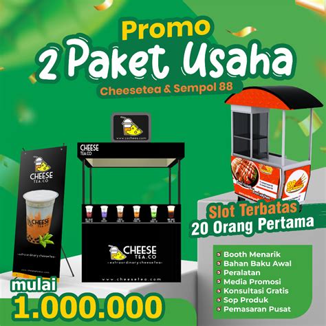 Jual Paket Usaha Franchise Es Teh Cheese Tea And Sempol 88 Anti Rugi