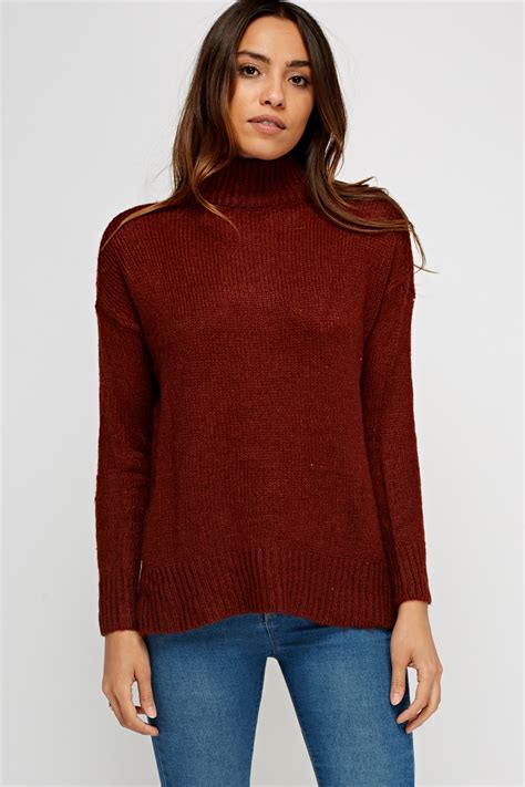 We offer fashion and quality at the best price in a more sustainable way. Knitted High Neck Jumper - Just $7