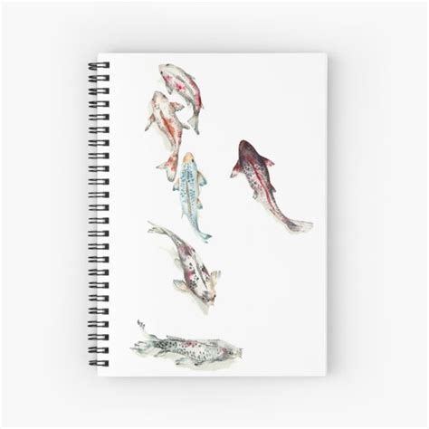 Koi Fish Watercolor Spiral Notebook By Goosi Redbubble