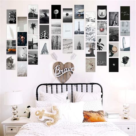 Buy Koskimer Black White Wall Collage Kit Aesthetic Pictures 50 Set