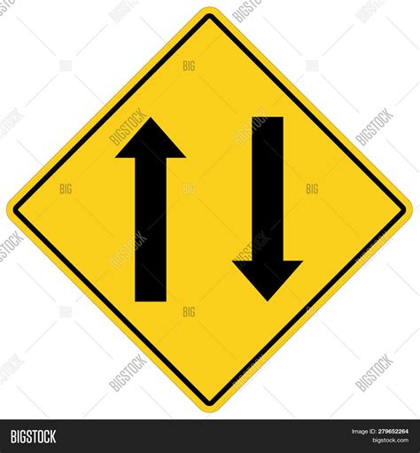 Two Way Traffic Ahead Image And Photo Free Trial Bigstock