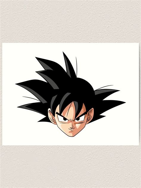 Goku Dragon Ball Z Character Face Art Print For Sale By Moosman