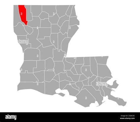 Map Of Bossier In Louisiana Stock Photo Alamy