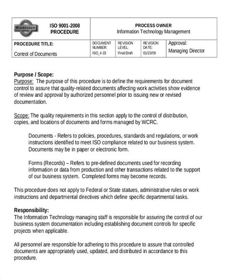 Working Instruction Template Free Word PDF Document Downloads