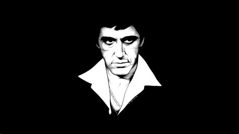 42 Al Pacino Scarface Black And White Png Cante Gallery