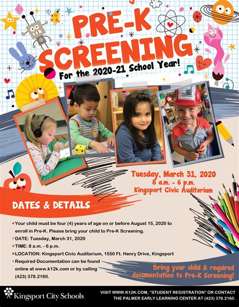 Pre Kindergarten Screening And Kindergarten Registration To Be Held For