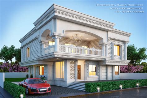 Modern Residential Villa Exterior By Arsagar Morkhade Vdraw