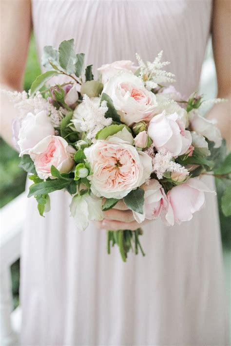 Blush Wedding Themeblush Garden Rose Bouquet