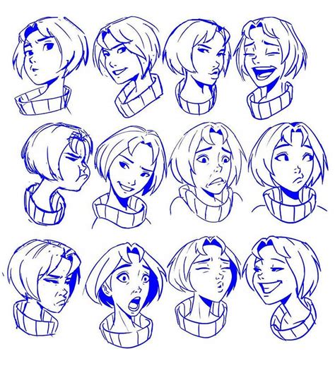 20 Cartoon Character Facial Expression Drawings Beautiful Dawn Designs