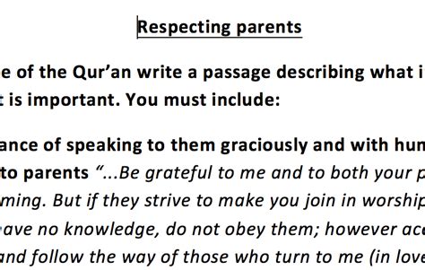 Essay Question Respecting Parents Safar Resources