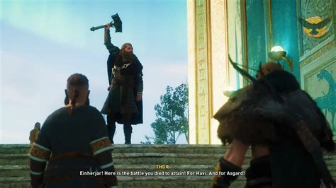 Assassin S Creed Valhalla Asgard Story Meeting Thor Freya Loki And