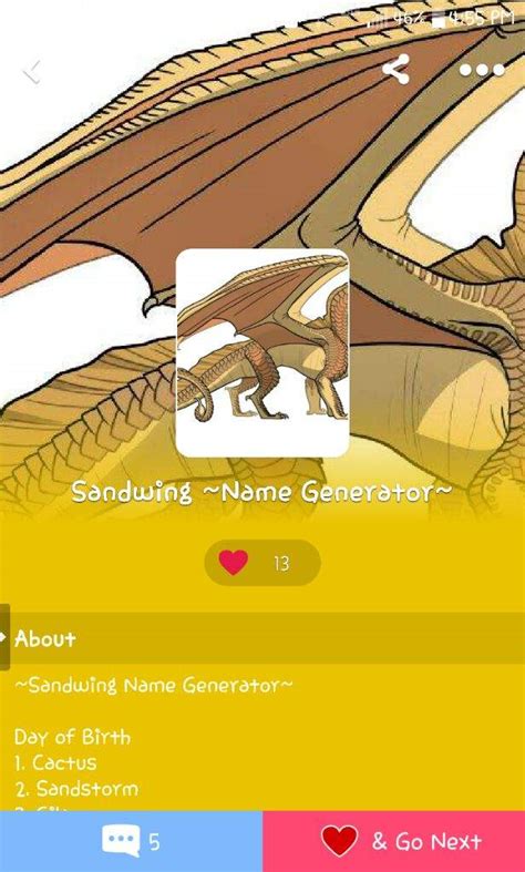 Hey Guys I Made A Dragon Name Generator Wings Of Fire Amino