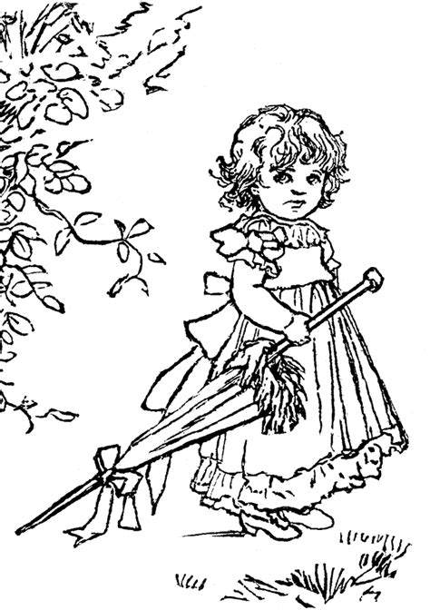 Sad Little Girl Coloring Pages