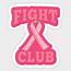 Pink Ribbon Fight Club Breast Cancer  Sticker TeePublic