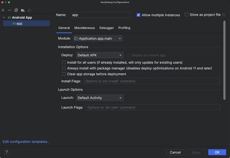Create And Edit Rundebug Configurations Android Studio Android