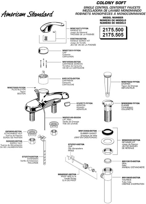 Faucet parts home / parts / faucet parts return to previous page. PlumbingWarehouse.com - American Standard Bathroom Faucet ...