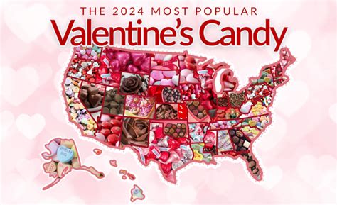 Releases Map Highlighting Favorite Valentines Day Candy By State Snack Food