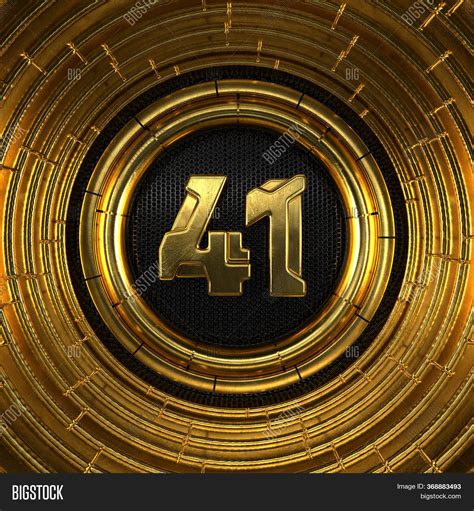 Gold Number 41 Number Image And Photo Free Trial Bigstock