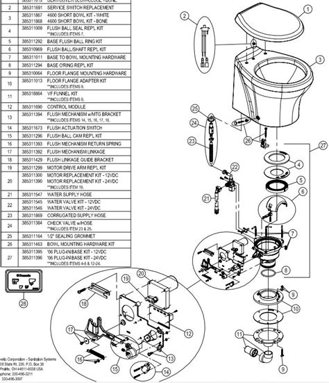 Dometic 210 Toilet Parts Diagram