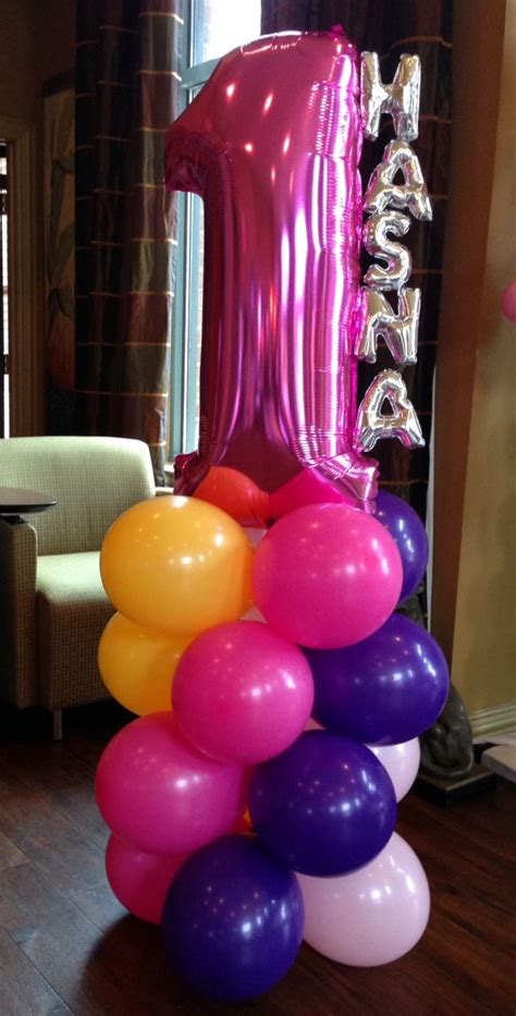 Personalized Birthday Column With 40 And 7 Megaloon Foils With