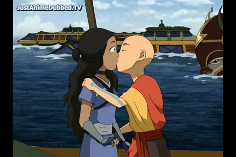 Aang And Katara Kiss Iconic Moment From Avatar The Last Airbender