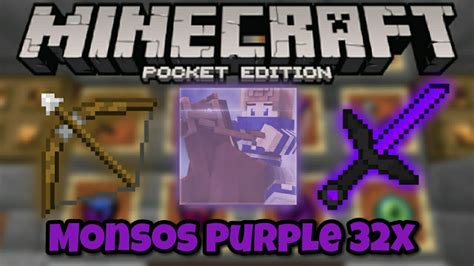 Minecraft Pocket Bedrock Edition Monso Purple 32x Ported By Imlojin
