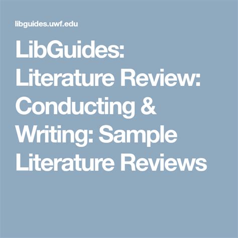 pin on lit review tips