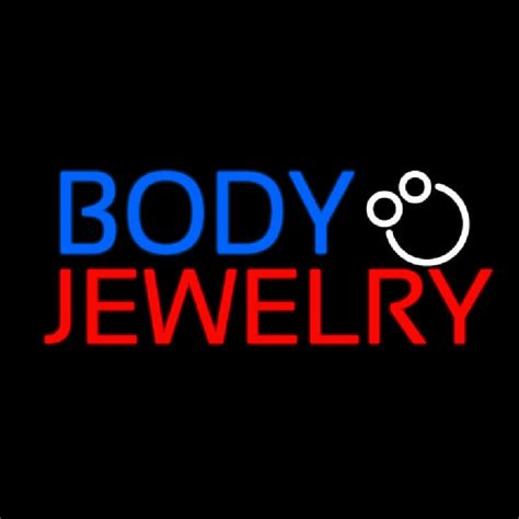 Custom Body Jewelry Block Logo Neon Sign Usa Custom Neon Signs Shop