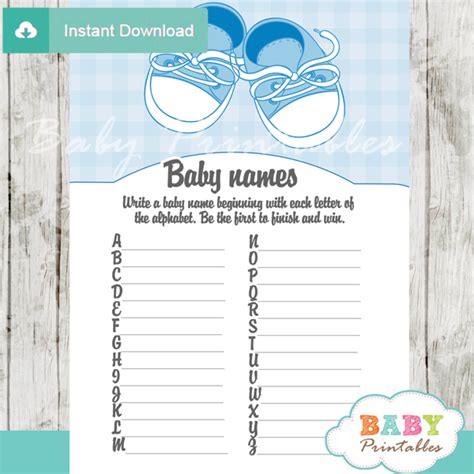 Baby shower shoe game mp3 & mp4. Blue Baby Shoes Baby Shower Games - D171 - Baby Printables