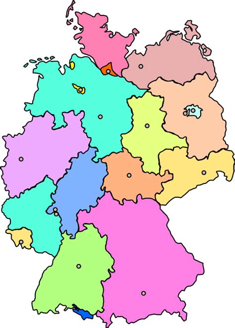 Germany Map New Color Clip Art At Vector Clip Art Online