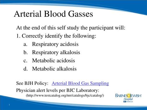 PPT Arterial Blood Gasses PowerPoint Presentation ID