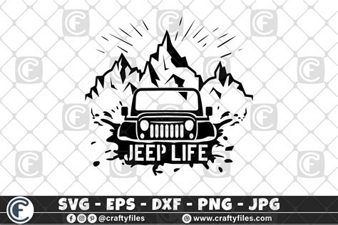 Jeep Car Svg Jeep Life Svg Outdoor Svg Png Mountain Svg Dxf Crafty Files