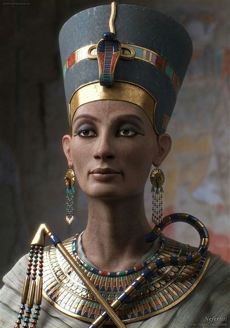 the nefertiti bust ca 1350 bc found in the collection of the staatliche museen egypt