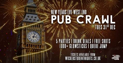 New Years Eve West End Pub Crawl Leicester Square London Bar Crawl