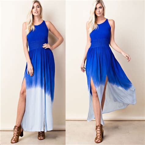 dresses royal blue dip dye maxi dress poshmark