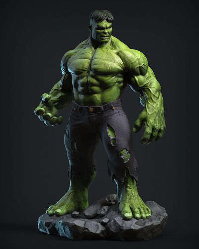 Incredible Hulk 3d Model 3d Printable Cgtrader