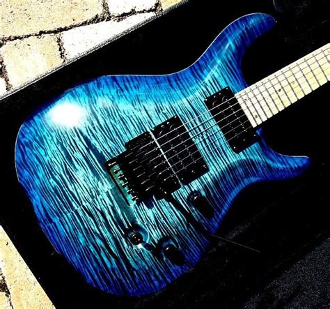 Carvin Kiesel Ct624c Usa Custom Deep Aqua Burst Flame Top Guitar Wmany