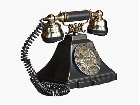GPO Duke Classic Vintage Telephone with push 3D model 1