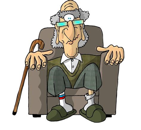 Old Man In An Easy Chair Stock Illustration Illustration Of Humor 55907