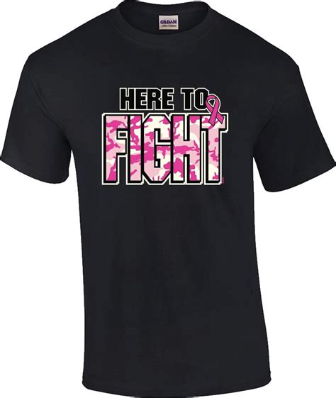 Here To Fight Cancer Breast Cancer Awareness T Shirt Ebay