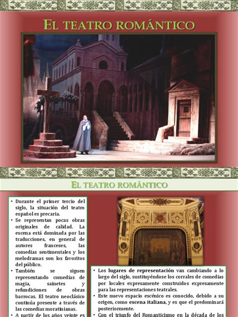 73 El Teatro Romántico Romanticismo Teatro