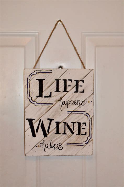 Wine Signs Wall Decor Wine Signs Wine Decorations Rustic Etsy