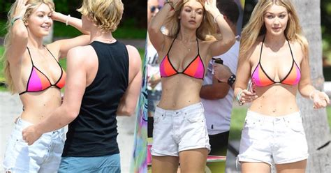 Gigi Hadid Shows Off Bikini Body In Miami Beach