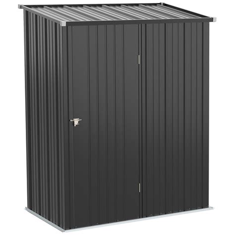 Outsunny Ft X Ft Outdoor Storage Shed Garden Metal Storage Shed With Single Lockable Door