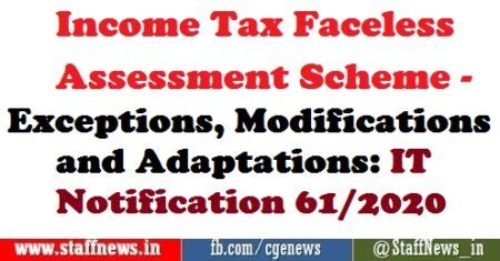Income Tax Return Faceless Assessment Scheme Exceptions