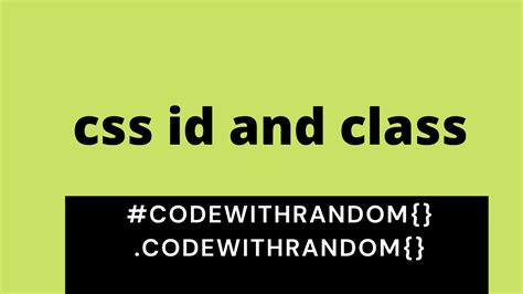Css Id And Class Whats The Difference Between Css Id And Class