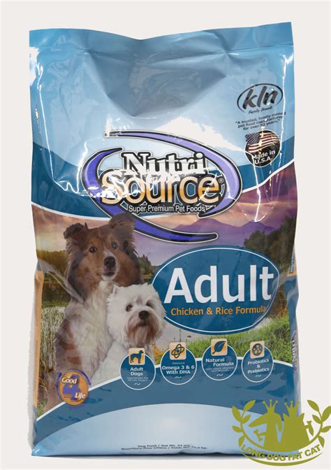 When i got my dog, i used the whole dog journal's february food issue to evaluate what dog food i would use. NutriSource Chicken and Rice Adult Dog Food