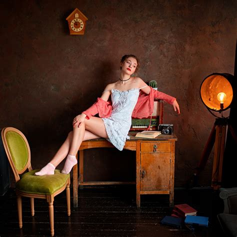 Wallpaper Model Women Indoors Legs Socks Sergey Olshevsky